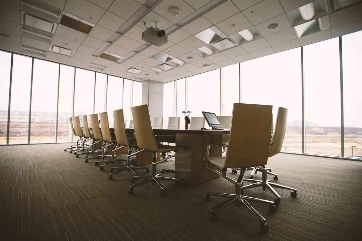 Business professionals collaborating during a consulting meeting in a modern office